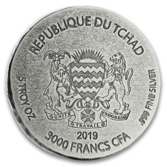 Chad – Egyptian Relic Serie 2019 – 5oz (Silver) - Afbeelding 2