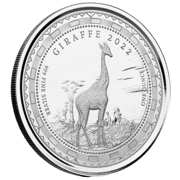 Equatorial Guinea - Giraffe 2022 - 1oz (Silver) - Afbeelding 4