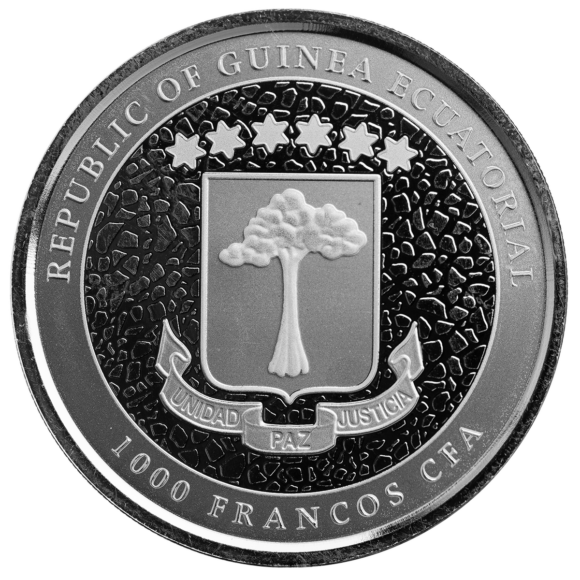 Equatorial Guinea - Giraffe 2022 - 1oz (Silver) - Afbeelding 2