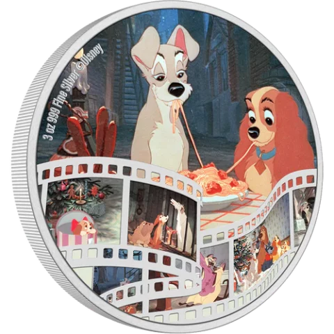 Niue - $10 - Disney: Lady and the Tramp - 3oz Zilver