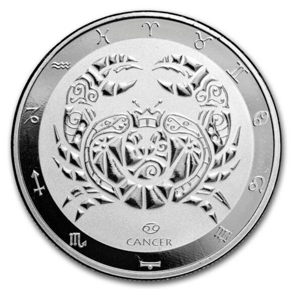 Tokelau - $5 Zodiac Series: Cancer - 1oz Silver