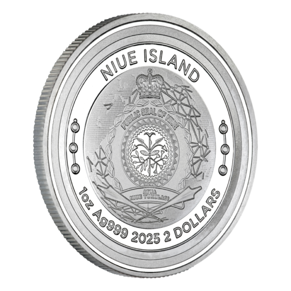 Niue - $2 - Bitcoin 2025 - 1oz Zilver - Afbeelding 4