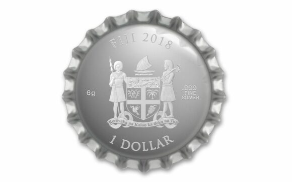 Fiji - $1 Coca Cola Bottle Cap Silver Coin 2018 - Afbeelding 3
