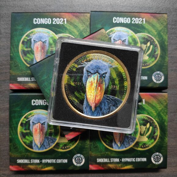 Congo - Shoebill Stork 2021 - 1oz (Hypnotic Edition) - Afbeelding 5