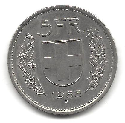 5 Francs – 1968B – Helvetica