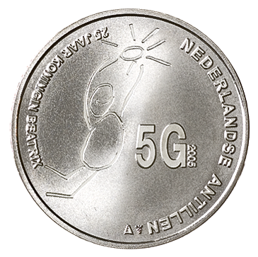 Nederlandse Antillen – 5 Gulden – Jubileummunt 2005 – Proof