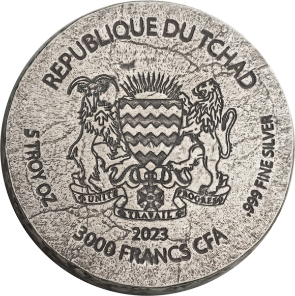 Chad – Egyptian Relic Serie 2023 – 5oz (Silver) - Afbeelding 2