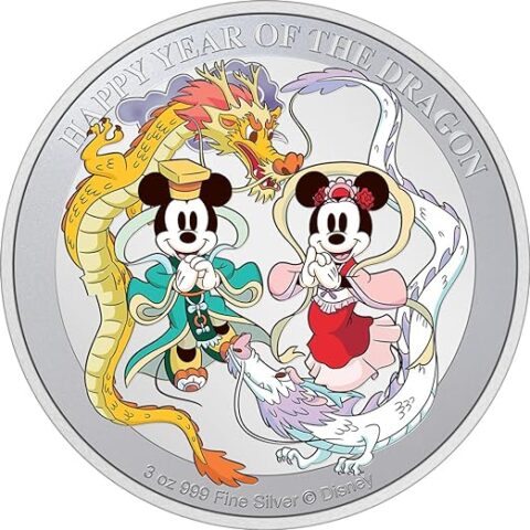 Niue – $10 – Disney: Happy Year of the Dragon – 3oz Zilver