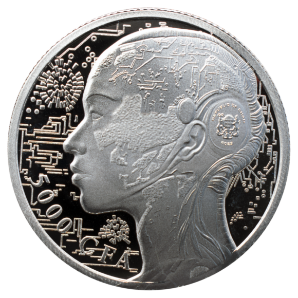 Chad - CFA 5000 - AI Coin 2023 - 1oz Zilver – Image 2