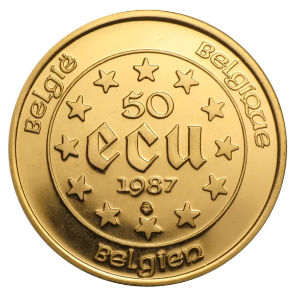 België 50 ECU - Verdrag van Rome (1/2oz Goud)