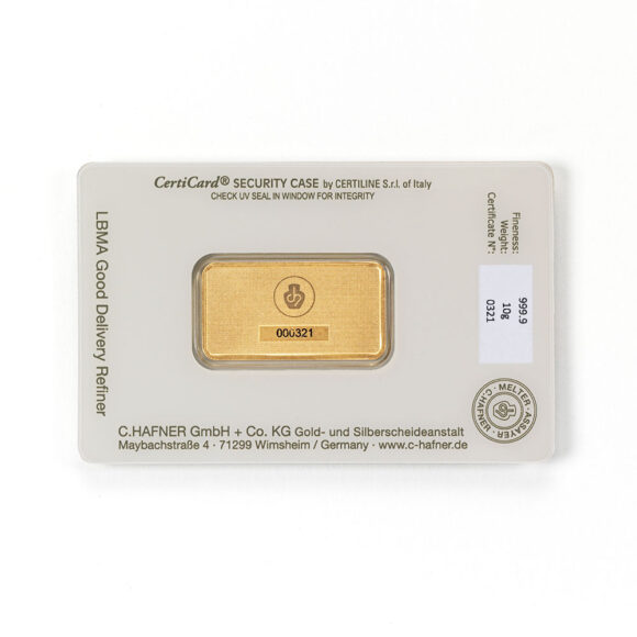 C.Hafner - Fine Gold Bar - 10 gr - Afbeelding 2
