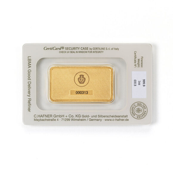 C.Hafner - Fine Gold Bar - 1 oz - Afbeelding 2