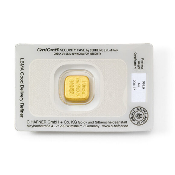 C.Hafner - Fine Gold Bar Casted - 1 oz - Afbeelding 4