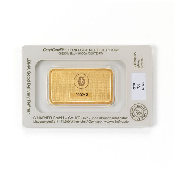 C.Hafner - Fine Gold Bar - 20 gr - Afbeelding 2