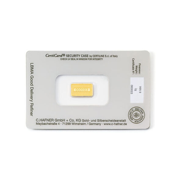 C.Hafner - Fine Gold Bar - 2 gr - Afbeelding 2