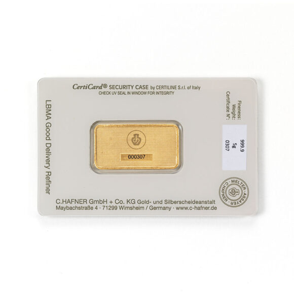 C.Hafner - Fine Gold Bar - 5 gr - Afbeelding 2