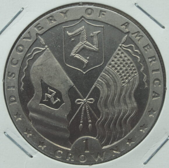 Set 4 x Crown – Discovery of America (1992) – Isle of Man - Afbeelding 2