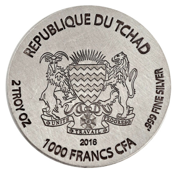 Chad – Egyptian Relic Serie 2016 – 2oz (Silver) - Afbeelding 2