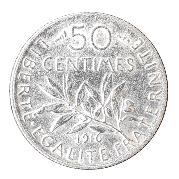 50 Centimes - Semeuse - 1916