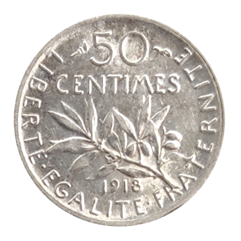 50 Centimes - Semeuse - 1918