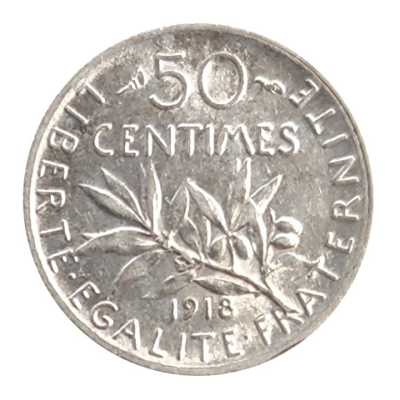 50 Centimes - Semeuse - 1918