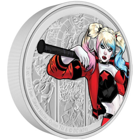 Niue - $10 - DC Villains - Harley Quinn - 3oz Zilver