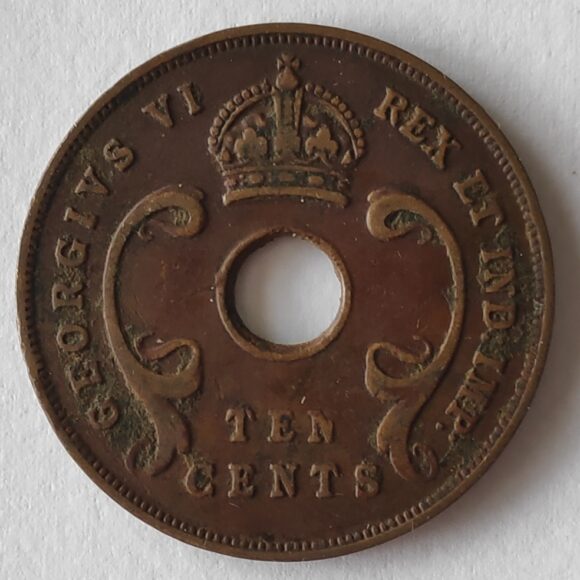 East Africa - 10 Cents - 1945 Georges VI – Image 2