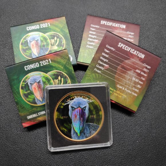 Congo - Shoebill Stork 2021 - 1oz (Hypnotic Edition) - Afbeelding 4