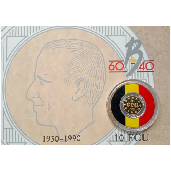 Belgie 10 ECU 1990 - 60ste verjaardag Boudewijn