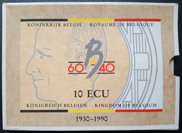 Belgie 10 ECU 1990 - 60ste verjaardag Boudewijn - Afbeelding 4