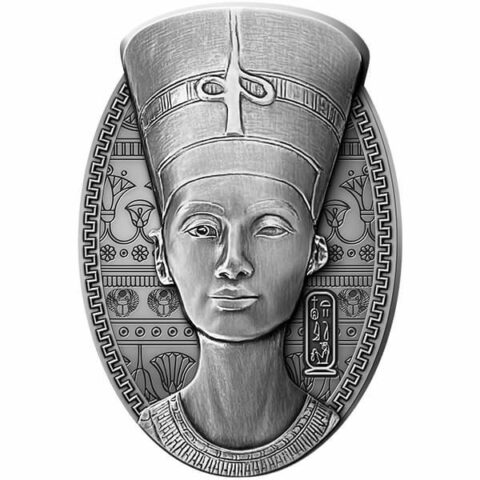 Djibouti - Buste van Nefertiti 2023 - 3oz Silver