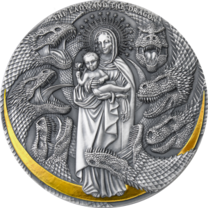 Cameroon - The Lady and the Dragon Apocalypse 3 oz Silver