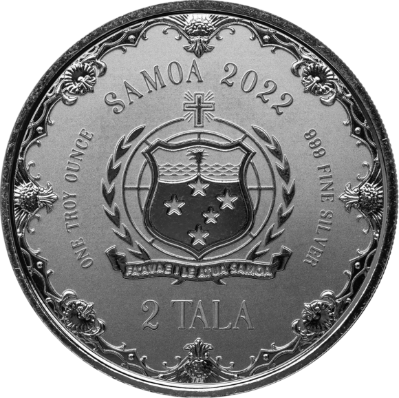 Samoa - Pacific Mermaid Princess of the Seas 2022 - 1oz Silver - Afbeelding 2