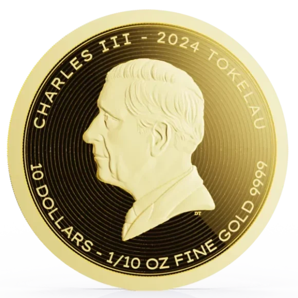 Tokelau - Vivat Humanitas 2024 Prooflike - 1/10oz Gold - Afbeelding 2