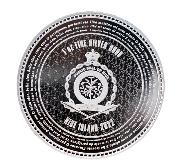 Niue - $2 - Bella Ciao 2022, Prooflike - 1oz Silver - Afbeelding 4
