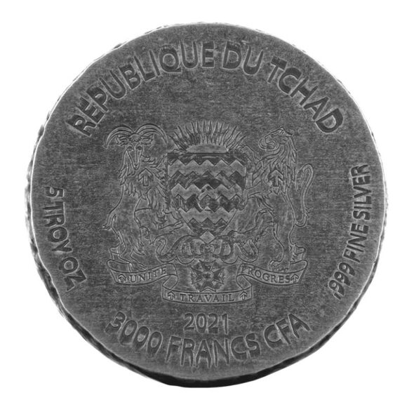Chad – Egyptian Relic Serie 2021 – 5oz (Silver) - Afbeelding 3