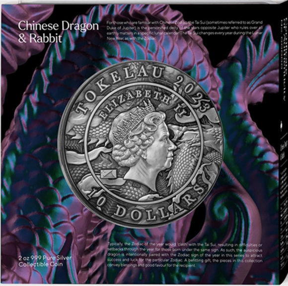 Tokelau - Chinese Dragon & Rabbit Auspicious Dragon Zodiac - 2023 - Afbeelding 7