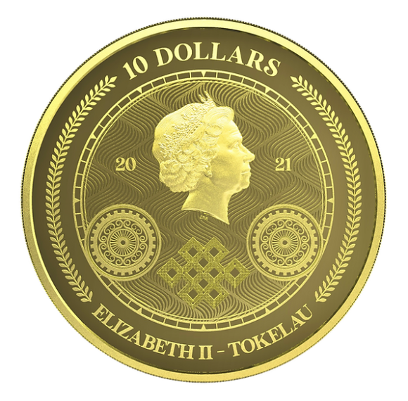 Tokelau - Chronos 2021 Prooflike - 1/10oz Gold - Afbeelding 2