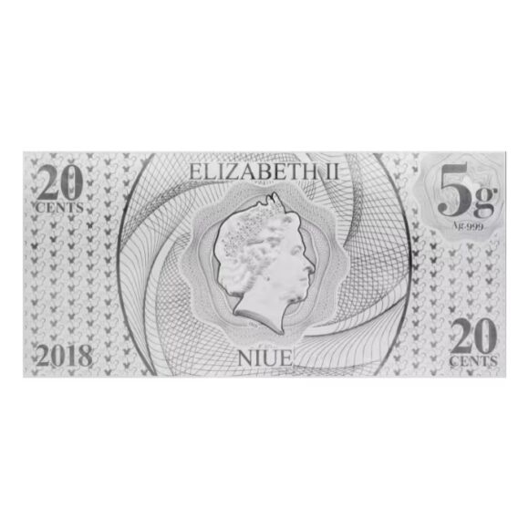 Niue Disney Lunar Year of Dog .999 Silver Foil - 2018 - Afbeelding 2