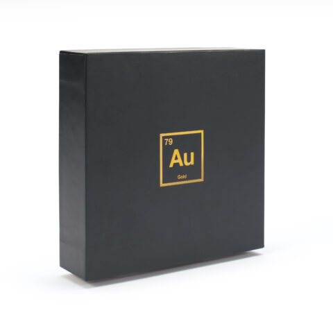 Geschenkdoos voor één goudstaaf in blisterverpakking