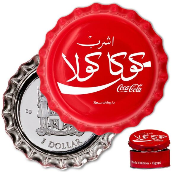 Fiji - $1 Coca Cola Bottle Cap Global Edition #6 Egypte - Afbeelding 2