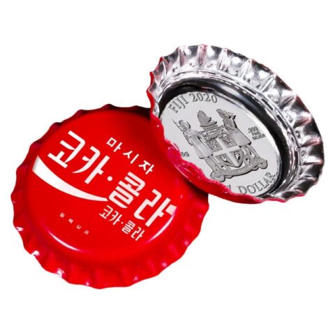 Fiji - $1 Coca Cola Bottle Cap Global Edition #3 Korea