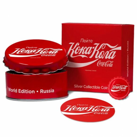Fiji - $1 Coca Cola Bottle Cap Global Edition #4 Russia - Afbeelding 2