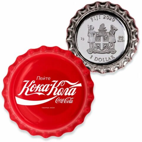 Fiji - $1 Coca Cola Bottle Cap Global Edition #4 Russia