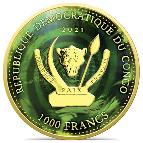 Congo - Shoebill Stork 2021 - 1oz (Hypnotic Edition) - Afbeelding 2