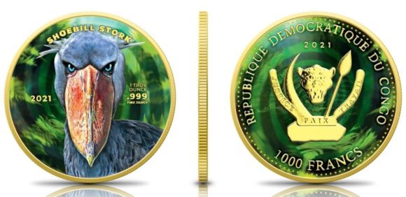 Congo - Shoebill Stork 2021 - 1oz (Hypnotic Edition) - Afbeelding 3