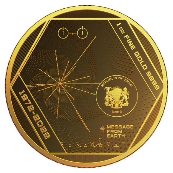 Chad - Pioneer Plaque 2022 Prooflike - 1oz Gold - Afbeelding 2