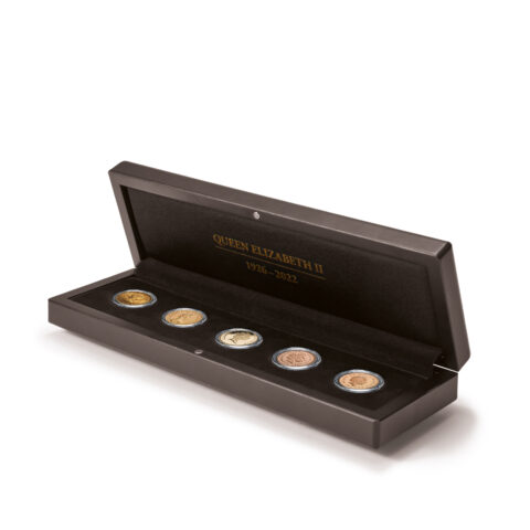 Volterra coffret - Queen Elizabeth II - 5 sovereigns en capsules