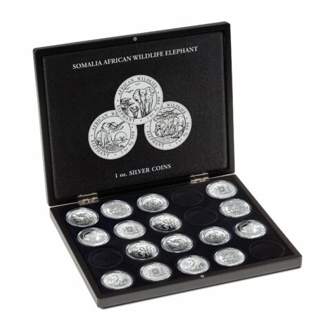 Volterra koffer - Silver Somalian elephant (1oz)