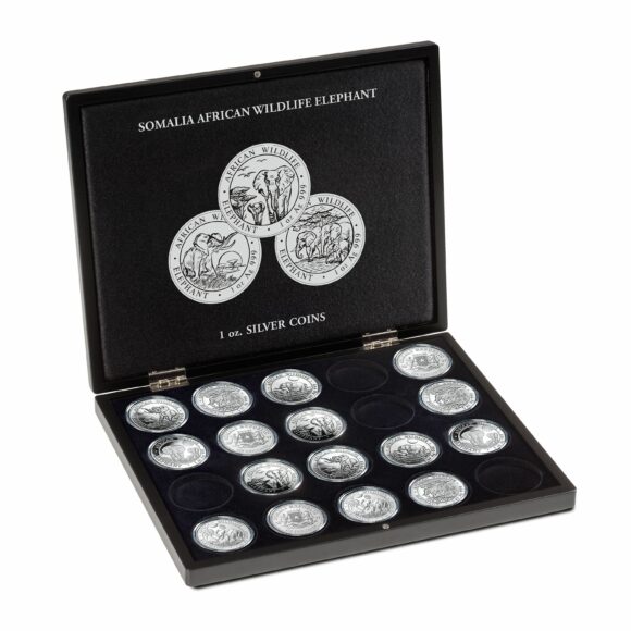 Volterra koffer - Silver Somalian elephant (1oz)